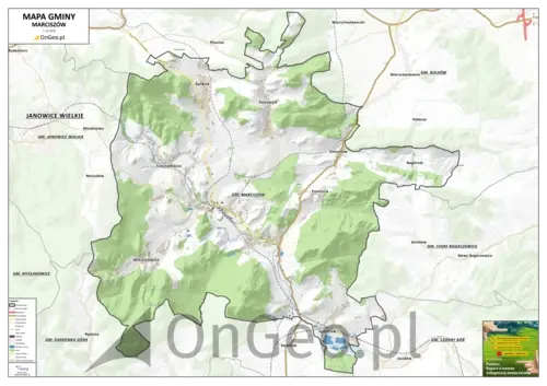 Mapa gminy Marciszów